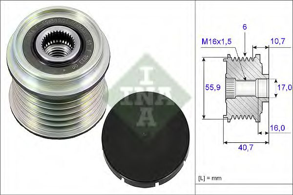 Fulie alternator RENAULT LAGUNA II (BG0/1_) (2001 - 2016) QWP WAP118