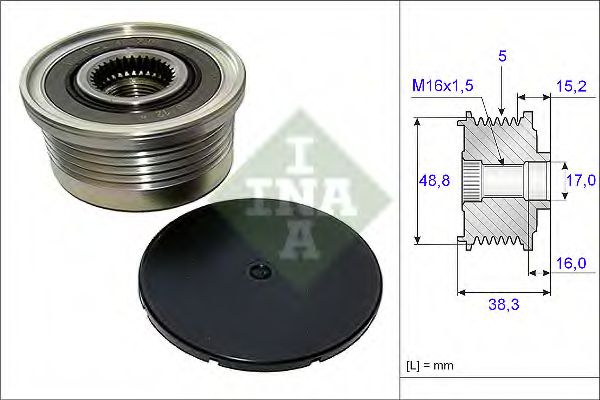 Fulie alternator RENAULT MEGANE II (BM0/1_, CM0/1_