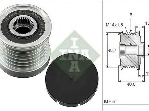 Fulie alternator RENAULT VEL SATIS BJ0 INA 535003810