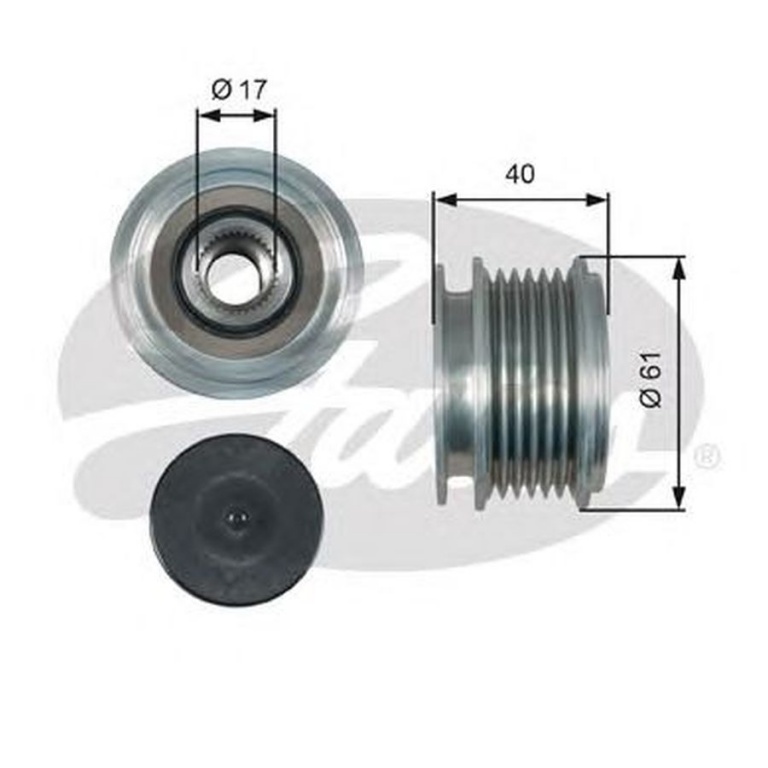 Fulie alternator SEAT EXEO 3R2 GATES OAP7013