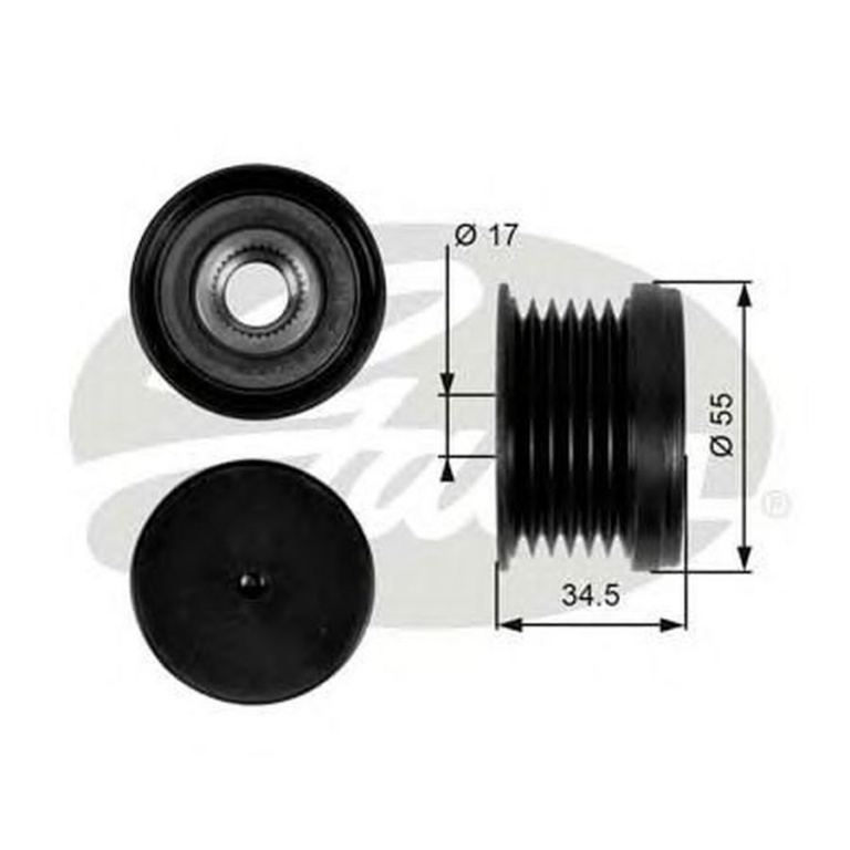 Fulie alternator SEAT TOLEDO IV KG3 GATES OAP7090