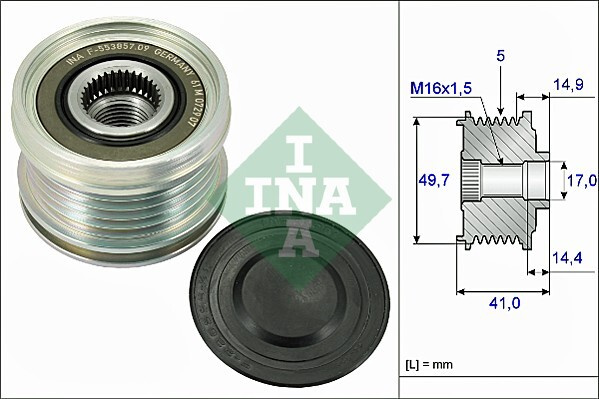 Fulie alternator ~ Smart Forfour 2004 2005 2006 ~ 535 0101 10 ~ INA