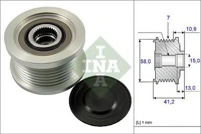 Fulie alternator TOYOTA HIACE IV caroserie LXH1 RZ