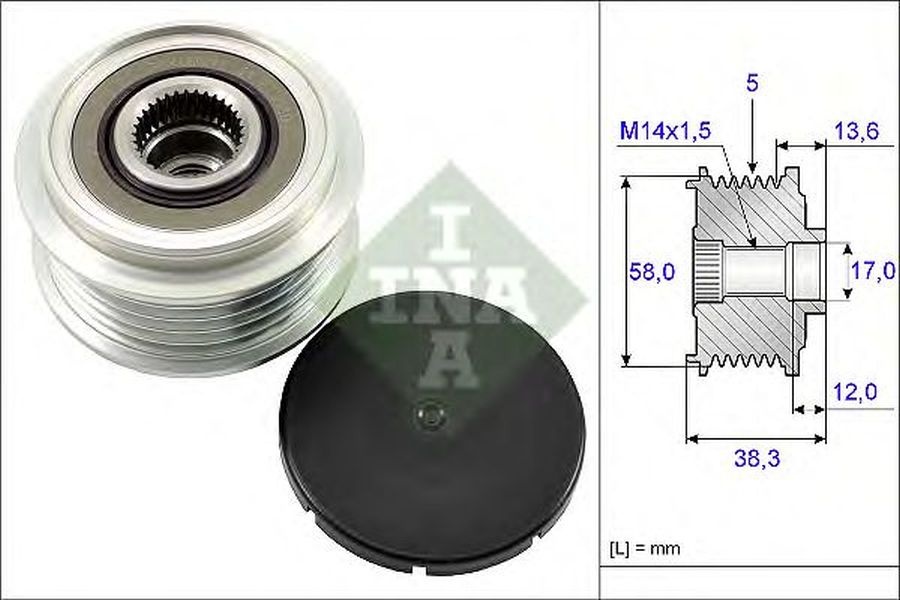 Fulie alternator TOYOTA RAV 4 II CLA2 XA2 ZCA2 ACA2 INA 535018410