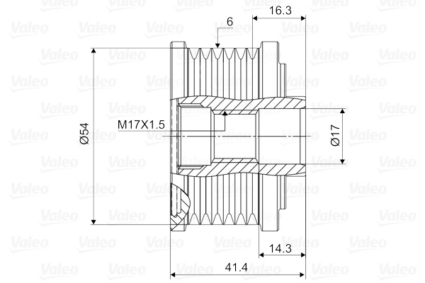 Fulie alternator Valeo FIAT BRAVO Van (1