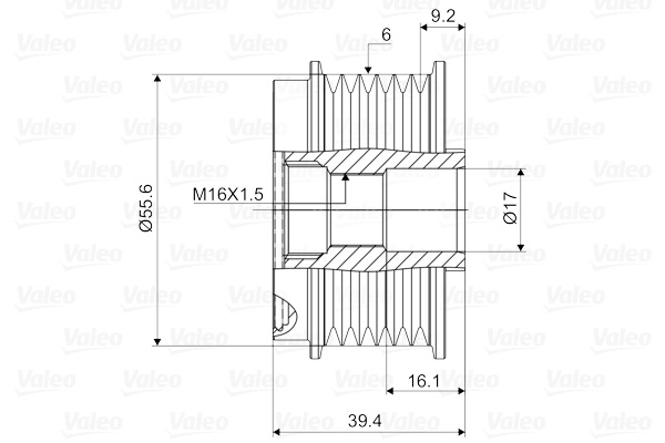 Fulie alternator Valeo SEAT IBIZA IV SC 