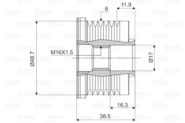 Fulie alternator Valeo VAUXHALL MOVANO M