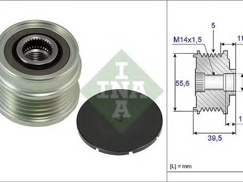 Fulie alternator VOLVO C70 II Cabriolet INA 535021810