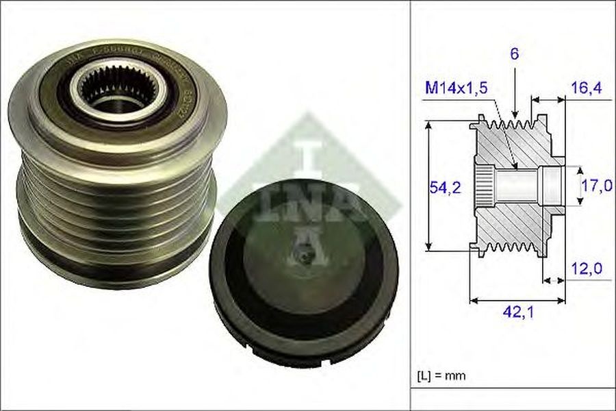 Fulie alternator VOLVO S40 II MS INA 535018110