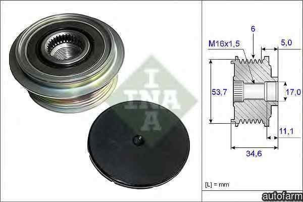 Fulie alternator VOLVO S80 II AS INA 535 0125 10