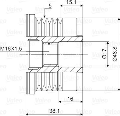 Fulie alternator VOLVO V40 combi VW VALEO 588038