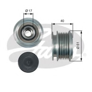 Fulie alternator VW CC (358) (2011 - 2016) GATES O