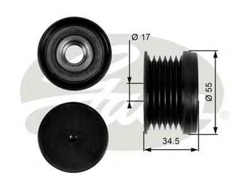 Fulie alternator VW JETTA IV 162 163 GATES OAP7090