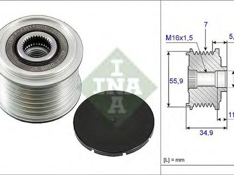 Fulie alternator VW PHAETON 3D INA 535008310