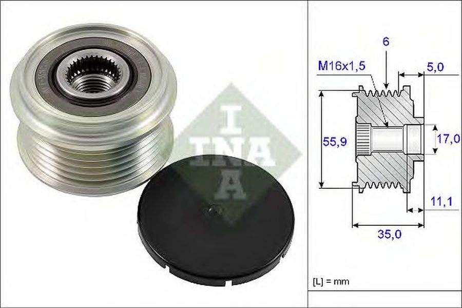 Fulie alternator VW TOUAREG 7LA 7L6 7L7 INA 535022210