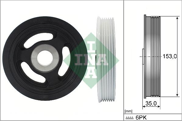 Fulie arbore cotit PEUGEOT 206 CC (2D), Сabrioletă, 09.2000 - 12.2008 INA 544 0104 10