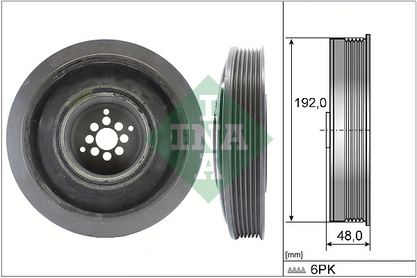 Fulie arbore cotit / vibrochen INA AUDI A4 B8 Avant (8K5) 2008-2012 - 544 0102 10