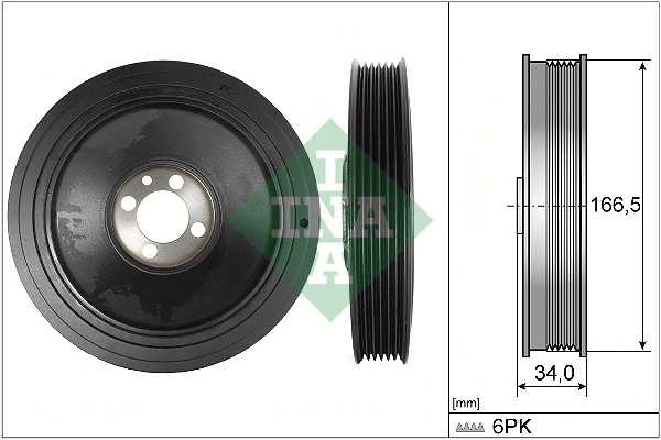 Fulie arbore cotit / vibrochen INA FIAT TIPO combi (356_, 357_) 2016-2020 - 544 0150 10