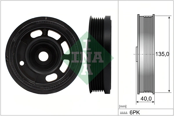 Fulie arbore cotit / vibrochen INA VW T-ROC (A11, D11) 2017-2025 - 544 0172 10