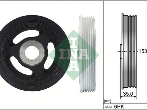 Fulie curea arbore cotit 544 0104 10 INA pentru Ford Grand Peugeot 206 Volvo S40 Ford Focus CitroEn C3 Peugeot Expert Peugeot 1007 CitroEn Berlingo CitroEn Nemo Peugeot Grand Peugeot Partner Peugeot Ranch Ford Fiesta CitroEn Ds3 CitroEn C4 Ford Touran