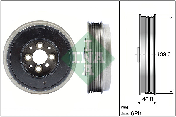 Fulie curea, arbore cotit (544006510 INA) AUDI,FORD,SEAT,SKODA,VW