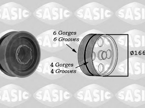 Fulie curea arbore cotit 9001808 SASIC pentru Bmw Seria 3 Bmw Seria 1 Bmw X3 Bmw Seria 5