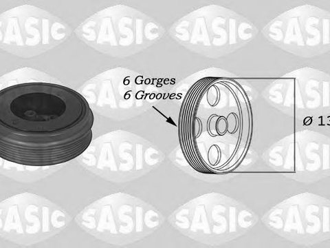 Fulie curea, arbore cotit AUDI A3 (8L1), SKODA OCTAVIA (1U2), VW GOLF Mk IV (1J1) - SASIC 9001803