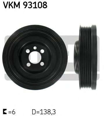 Fulie curea, arbore cotit AUDI A5 Cabriolet (8F7) (2009 - 2016) SKF VKM 93108 piesa NOUA
