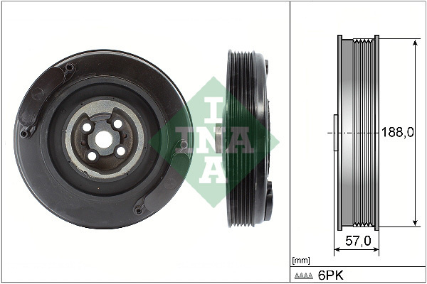 Fulie curea arbore cotit # Audi A6 2.5 limuzina [4a; c4] tdi quattro motorina 140cp/103kw AEL 1995 1996 1997 # 544 0002 10 # INA
