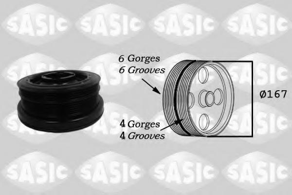 Fulie curea, arbore cotit BMW 3 limuzina (E46), BMW X5 (E53), BMW 5 limuzina (E60) - SASIC 2156034