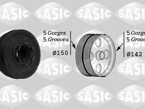 Fulie curea, arbore cotit BMW 3 limuzina (E46) - SASIC 9001810