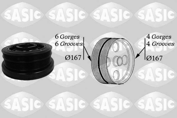 Fulie curea arbore cotit # Bmw X6 3.0 [e71; e72] 35 d motorina 286cp/210kw M57 D30 (306D5) 2008 2009 2010 2011 2012 2013 2014 2015 2016 2017 2018 2019 2020 2021 2022 2023 2024 2025 # 2156034 # SASIC