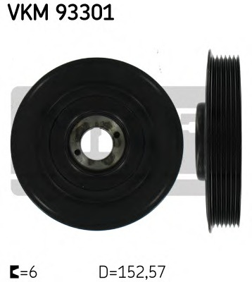 Fulie curea arbore cotit # CitroEn Xsara 2.0 citroen break [n2] hdi 109 motorina 109cp/80kw RHZ (DW10ATED) 2001 2002 2003 2004 2005 # VKM 93301 # SKF