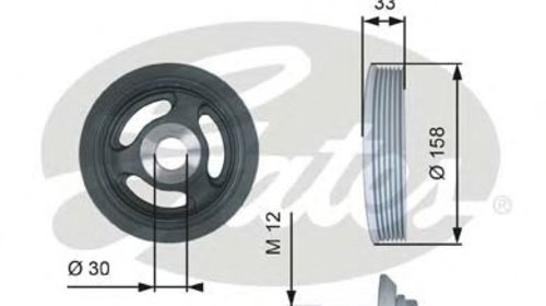 Fulie curea, arbore cotit FORD FOCUS II 