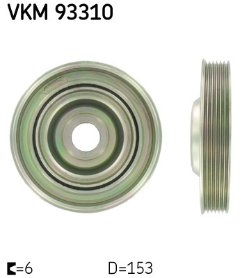 Fulie curea arbore cotit # Ford Kuga 2.0 i tdci 4x4 motorina 136cp/100kw G6DG; UKDA 2008 2009 2010 2011 2012 # VKM 93310 # SKF
