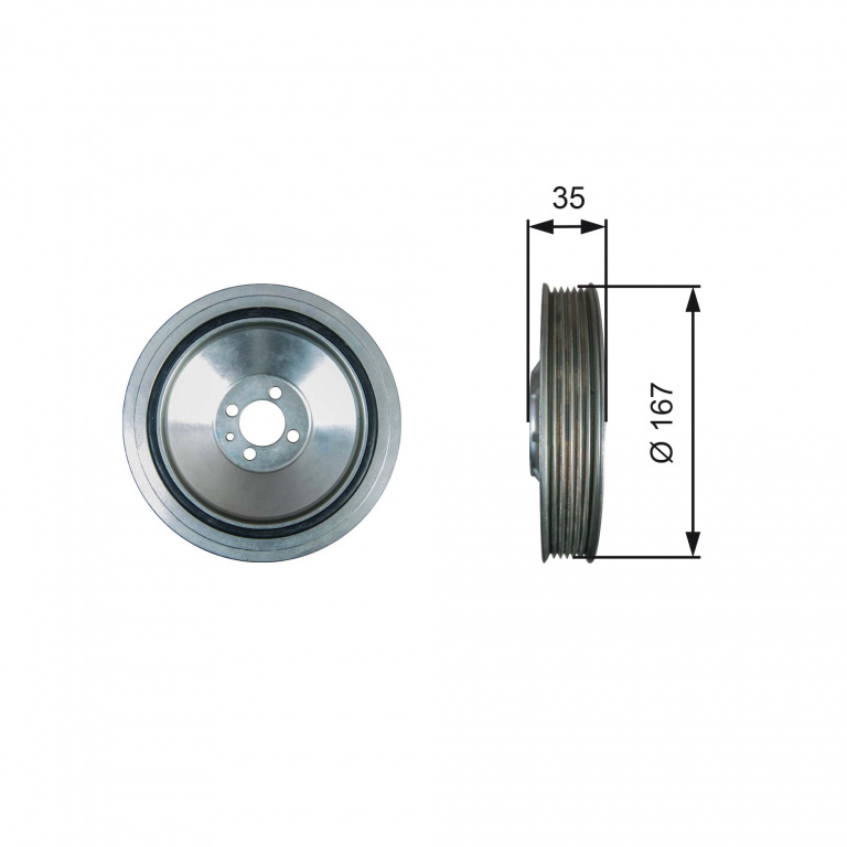Fulie curea, arbore cotit GATES TVD1135 pentru masina VAUXHALL SIGNUM (Z03) 2004 2005 2006 2007 2008