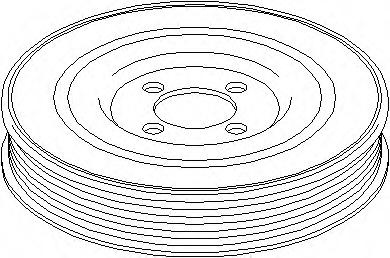 Fulie curea, arbore cotit OPEL AGILA (A) (H00), OPEL VITA C (F08, F68), OPEL COMBO caroserie inchisa/combi - TOPRAN 207 342