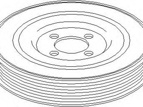 Fulie curea, arbore cotit OPEL AGILA (A) (H00), OPEL VITA C (F08, F68), OPEL COMBO caroserie inchisa/combi - TOPRAN 207 342