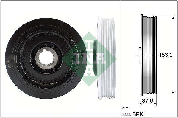 Fulie curea arbore cotit # Opel Corsa 1.2 a caroserie benzina 60cp/44kw 12 S 1986 1987 1988 1989 1990 # 544 0058 10 # INA