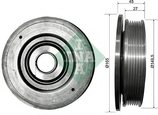 Fulie curea arbore cotit RENAULT TRAFIC II platou / sasiu (EL) (2001 - 2016) INA 544 0094 10