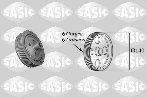 Fulie curea, arbore cotit SASIC 2156055 pentru masina FORD FOCUS II Turnier (DA_, FFS, DS) 2004 2005 2006 2007 2008 2009 2010 2011 2012