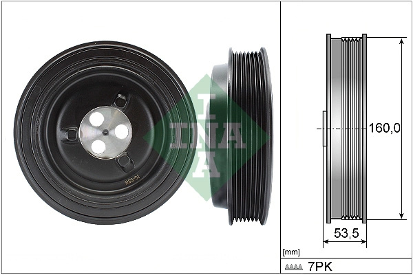 Fulie curea, arbore cotit Schaeffler INA 544 0132 10 pentru FORD TRANSIT V363 caroserie (FCD, FDD) 2013-2018