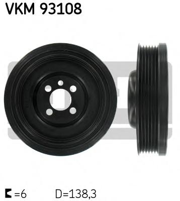 Fulie curea, arbore cotit SKODA FABIA (6Y2), SKODA FABIA Combi (6Y5), SKODA FABIA limuzina (6Y3) - SKF VKM 93108