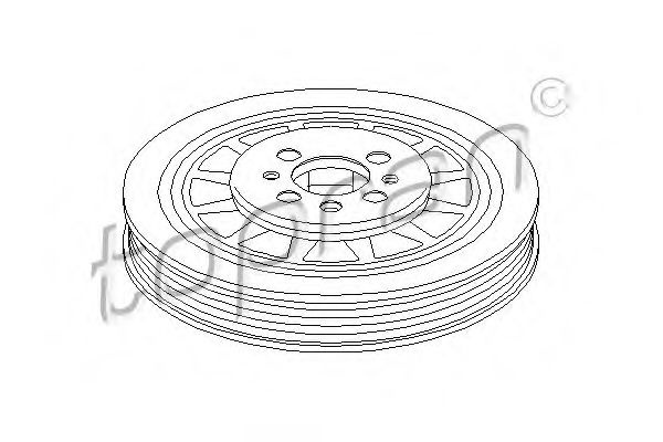 Fulie curea arbore cotit SKODA FELICIA Mk II (6U1) (1998 - 2001) TOPRAN 110 960