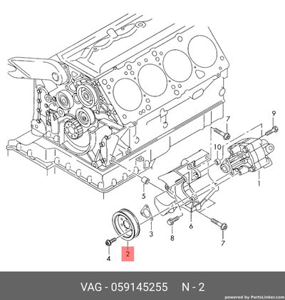 Fulie pompa servodirectie Audi A6 4B 2002 2003 2.5