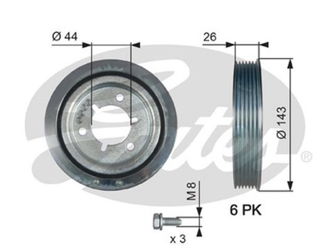 Fulie vibrochen CITROEN XSARA N1 GATES TVD1055A