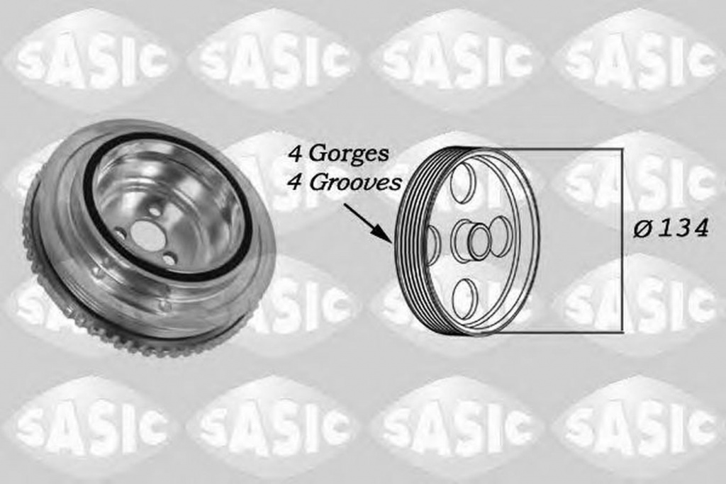 Fulie vibrochen FIAT 500 C 312 SASIC 2156044