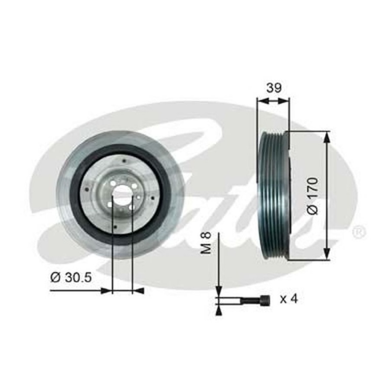 Fulie vibrochen FIAT MAREA Weekend 185 GATES TVD1013A