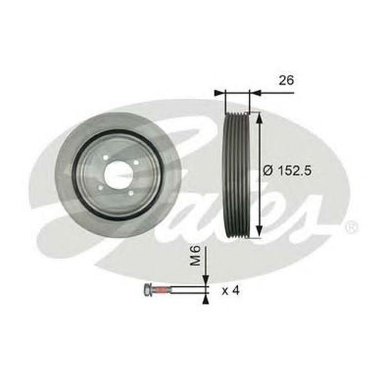 Fulie vibrochen PEUGEOT PARTNER Combispace 5F GATES TVD1011A