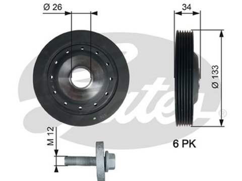 Fulie vibrochen RENAULT SYMBOL I LB0 1 2 GATES TVD1113A